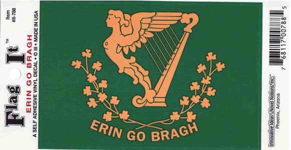 Erin Go Bragh Flag Decal Sticker