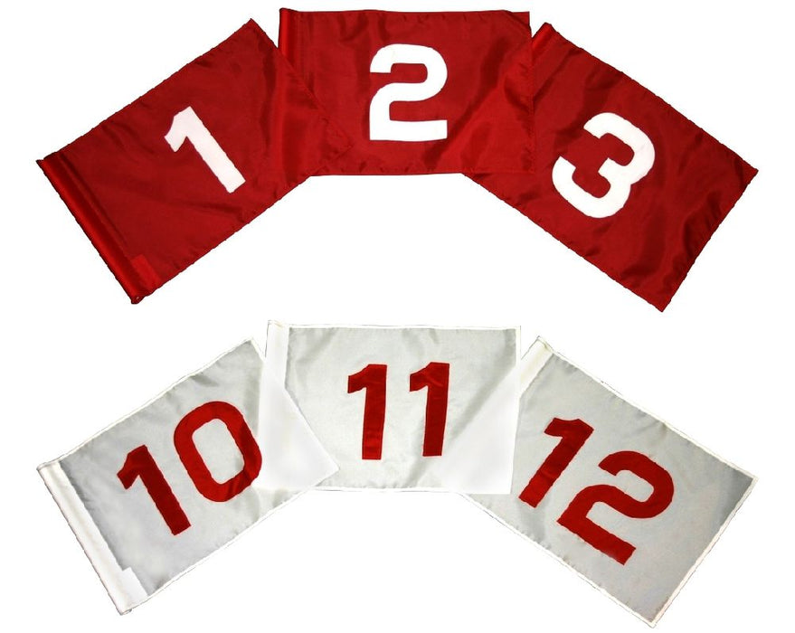 Golf Flag Set - Red and White