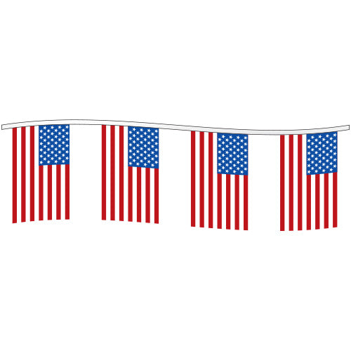 USA Flag Pennant String
