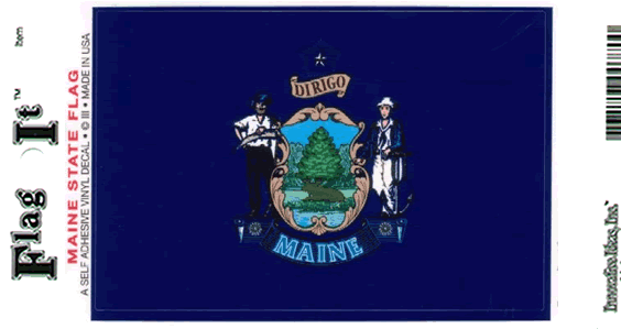 Maine Flag Decal Sticker