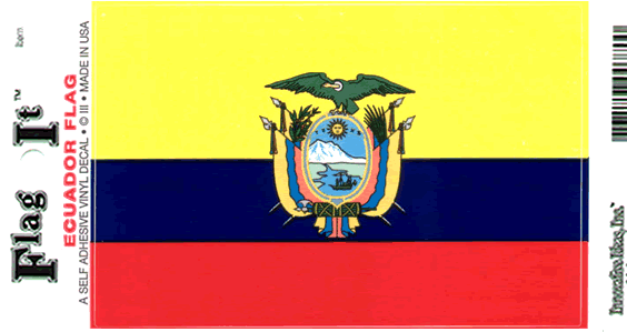 Ecuador Flag Decal Sticker