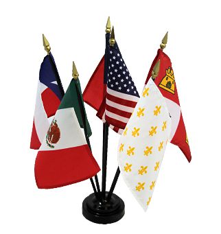 6 Flag Set - Six Flags of Texas