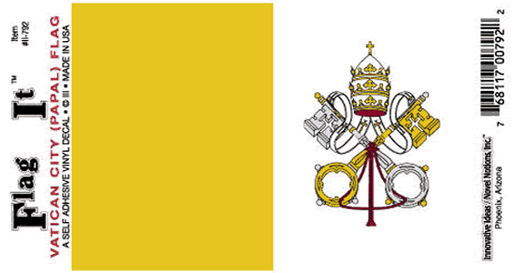 Vatican City Papal Flag Decal Sticker