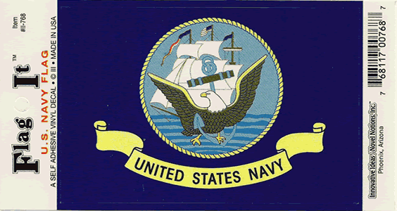 Navy Flag Decal Sticker