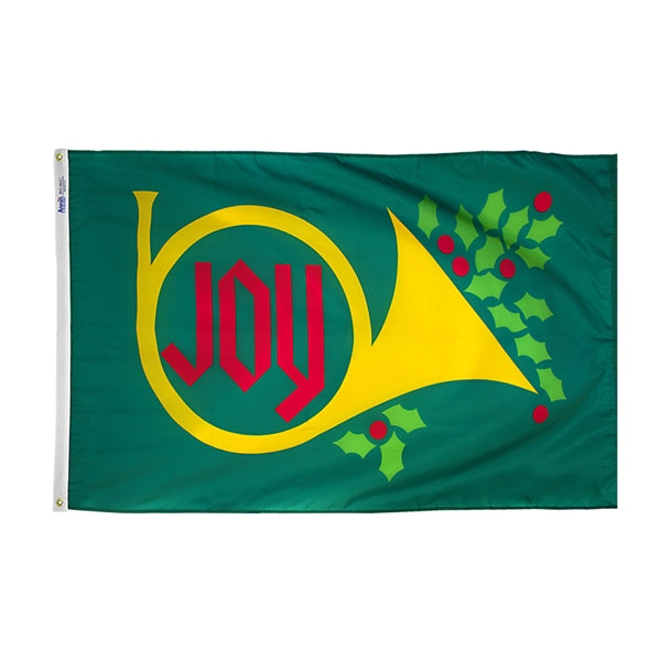 Joy Horn Holiday Flag