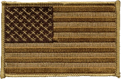 United States Flag Patch Brown