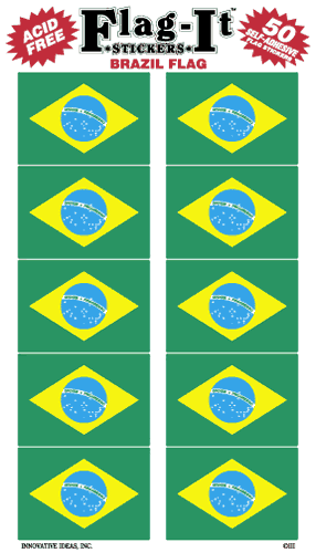 Brazil Flag Decal Sticker