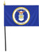 Air Force Seal Flag Mounted to 10" Staff