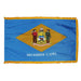 Delaware State Flag With Pole Hem & Fringe