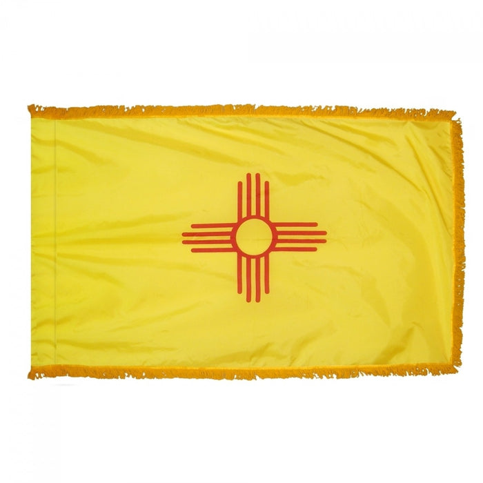 New Mexico State Flag With Pole Hem & Fringe