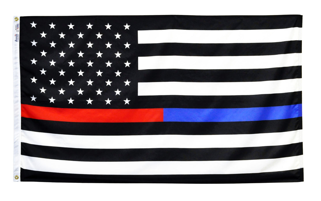 Thin Blue & Red Line USA Style Flag