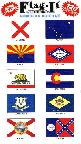 50 U.S. State Decal Sticker Set