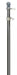 A silver aluminum flagpole with a ball finial on top, approximately 6 feet in height, displayed against a white background.