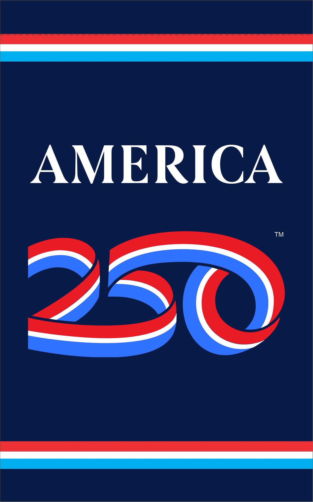 250 Lettering America 250 Flag Blue — Flags Unlimited