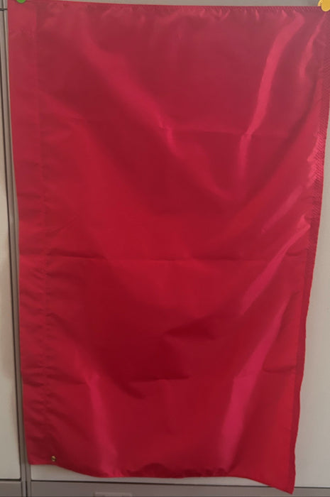 57"x36" OG Red Solid Color flag - Finished with pole sleeve to fit 1" pole and closed top