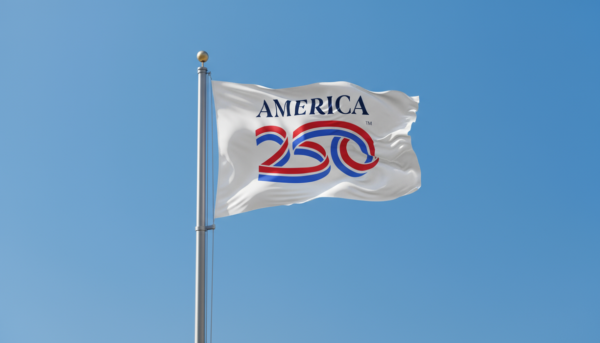 America 250 Flag White