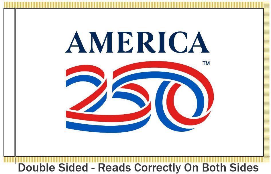 America 250 Flag White