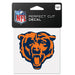 NFL perfect cut decal of a bear head with orange and blue colors on a white background.