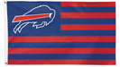 Bufflao Bills Flag with blue and red stripes and a logo of a buffalo on a white background