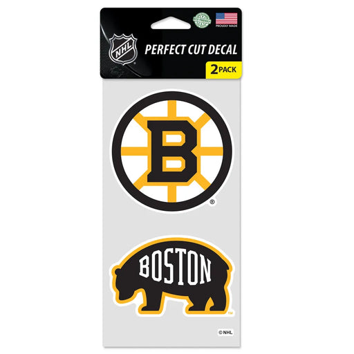 Two hockey team logos on a packaging with NHL branding