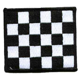 Black/White Checkered Flag Patch