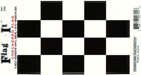 Black/White Checkered Flag Decal Sticker