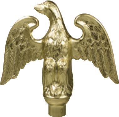 Indoor eagle flagpole ornament with no ferrule