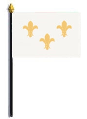 French Fleur-De-Lis 3 (white) Flag