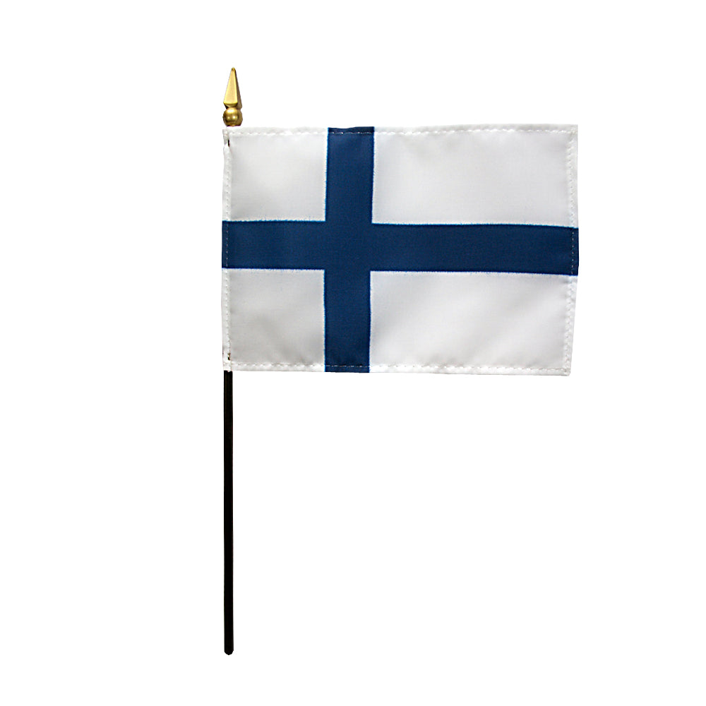 24 Aufkleber Finnische Flagge - 50x30 Mm, Selbstklebend, Aus Papier