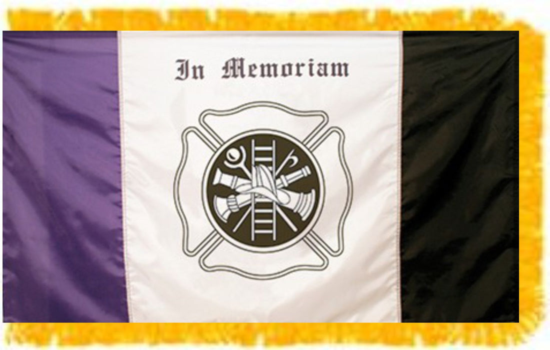 Firefighter Mourning in Memoriam Flag