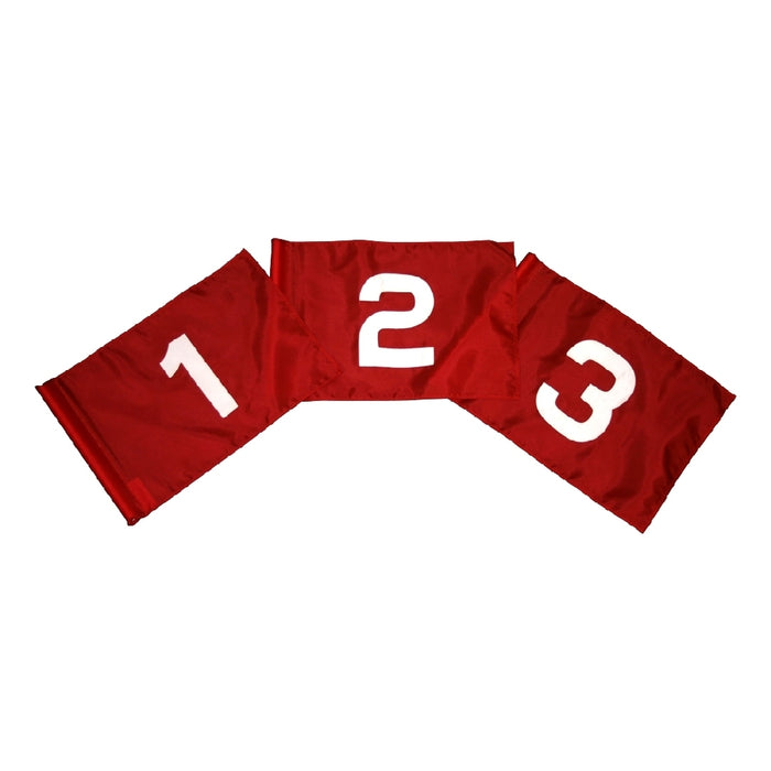 Golf Flag Set - Red and White