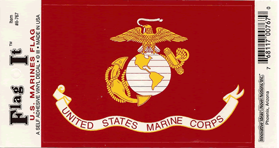 Marine Corp Flag Decal Sticker