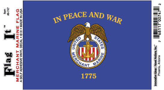 Marcant Sticker Merchant Marine decal sticker and military flags at Flags Unlimited ...