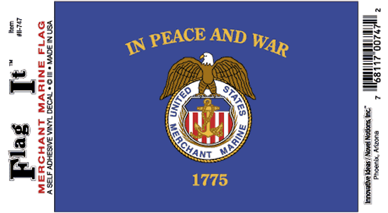 Merchant Marine Flag Decal Sticker