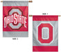 Double Sided Ohio State Buckeyes Banner with Ohios State on one side and O on the other side