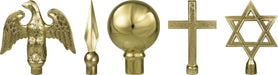 Indoor flagpole ornaments with no ferrule