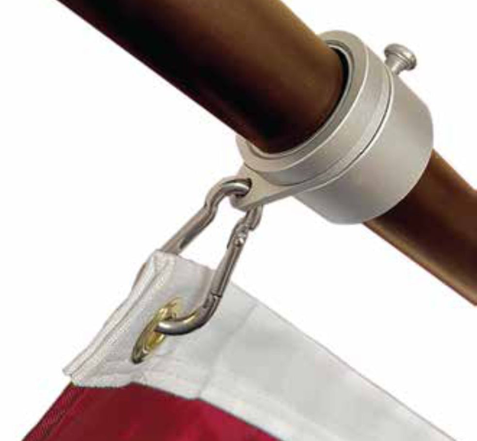 Rotating Flag Rings Aluminum Rotating Flag Ring - Pair — Flags Unlimited