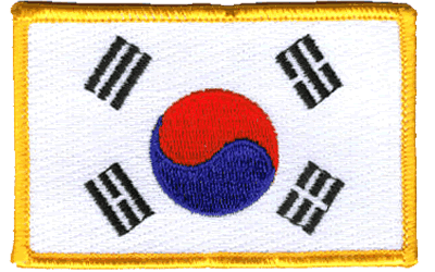 SOUTH KOREA Flag Patch With Hook Adhesive Fastener Gold Tactical Morale Emblem E - Foto 6
