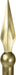 Indoor spear flagpole ornament with no ferrule
