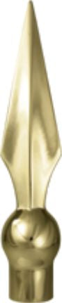 Indoor spear flagpole ornament with no ferrule