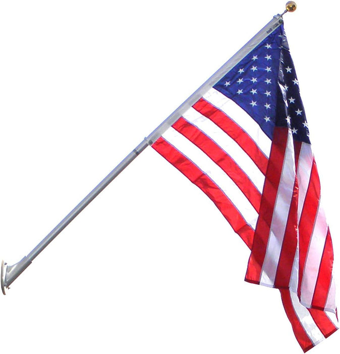 Spinning Flagpole USA Kit -8ft Heavy-Duty