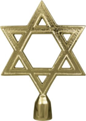 Indoor star of david flagpole ornament with no ferrule