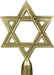 Indoor star of david flagpole ornament with no ferrule