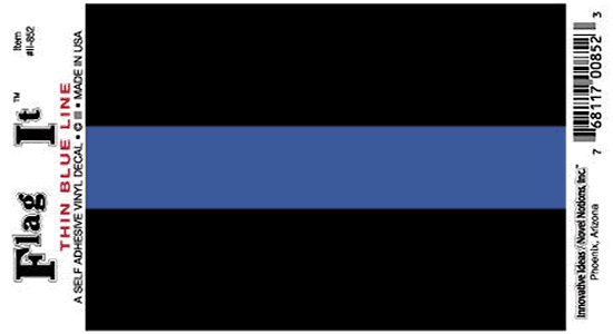 Thin Blue Line Flag Decal Sticker