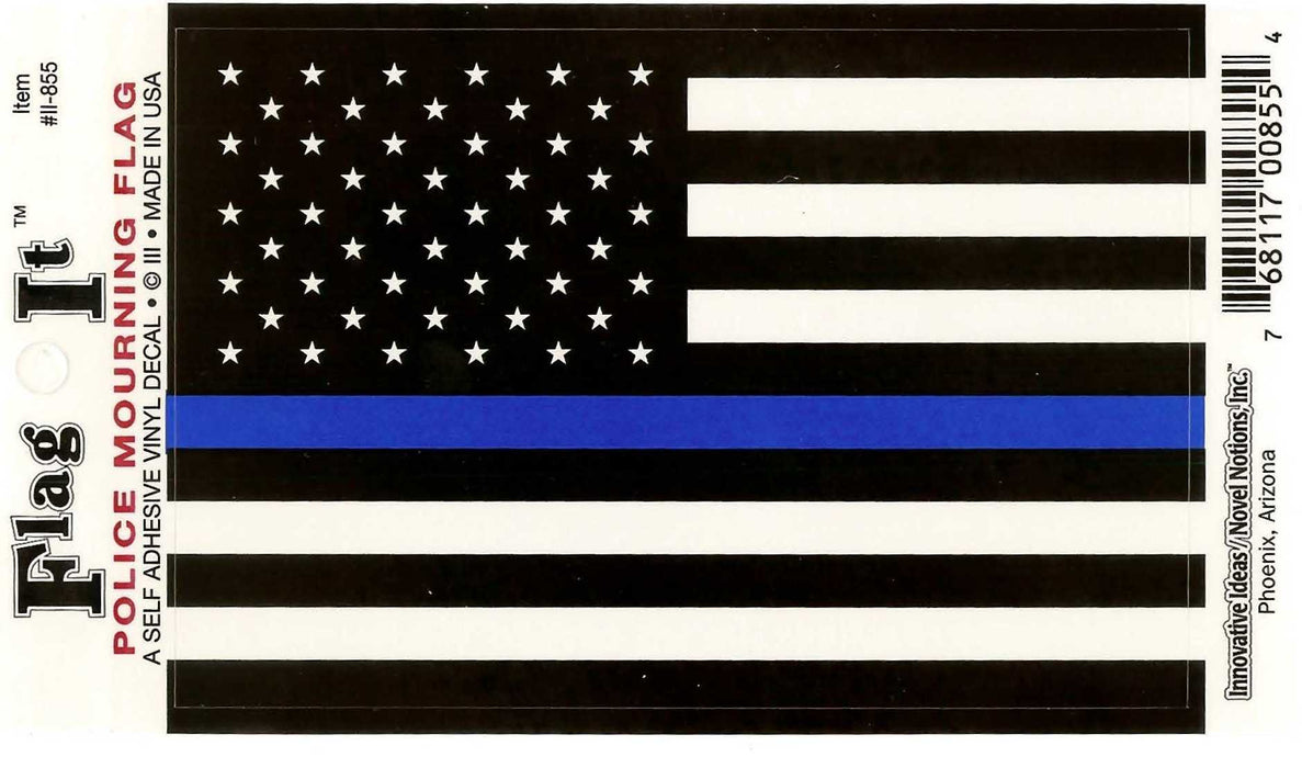 USA Style Thin Blue Line Flag Decal Sticker