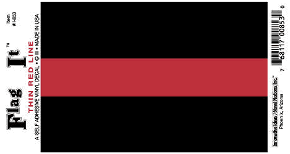 Thin Red Line Flag Decal Sticker