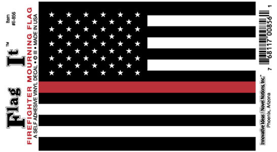 USA Style Thin Red Line Flag Decal Sticker
