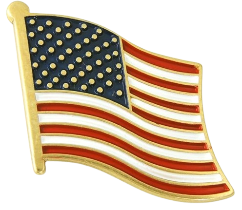 Inc Red American Flag Lapel Pin