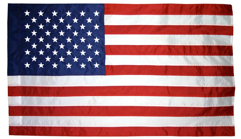 G128 Lot Of 2 Polyester Flags: 3x5 FT USA American And 3x5 FT Israel Flag