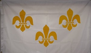 French Fleur-De-Lis 3 (white) Flag